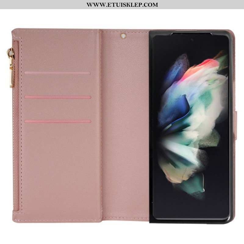 Obudowa Etui Na Telefon do Samsung Galaxy Z Fold 4 Ultra Cekinowe Z Paskiem